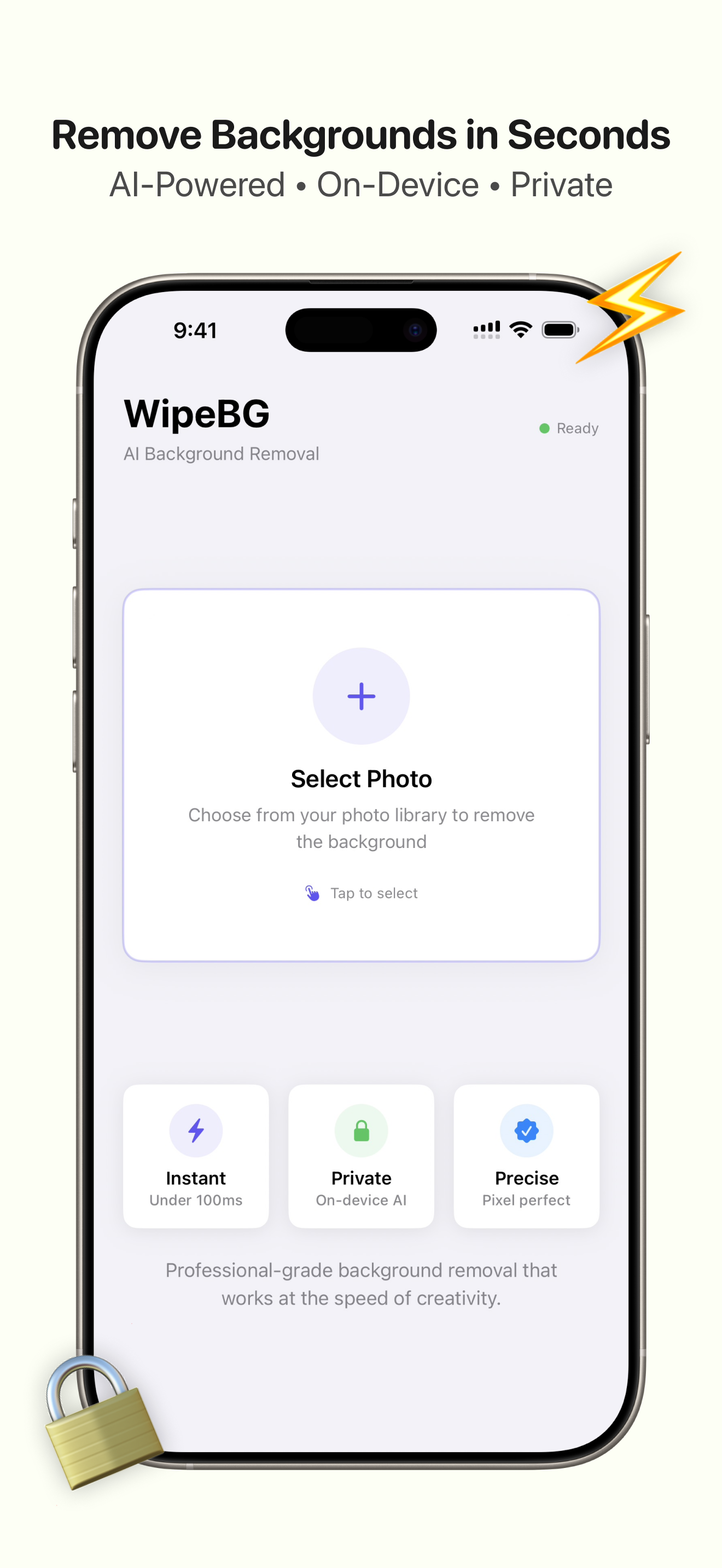 WipeBG main interface